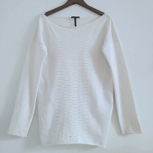 Sarah Pacini White Long Sleeve Top